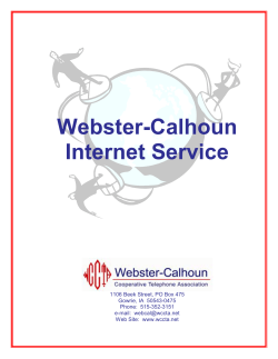 Webster-Calhoun Internet Service - Webster