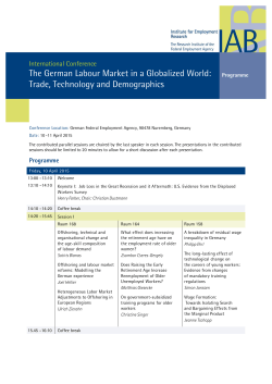 Programm "The German Labour Market in a Globalized World