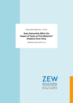 Does Ownership Affect the Impact of Taxes on Firm Behavior