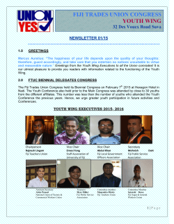 Newsletter Youth Wing 1 - Fiji Trades Union Congress