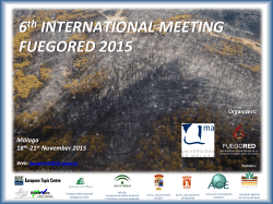 6th INTERNATIONAL MEETING FUEGORED 2015