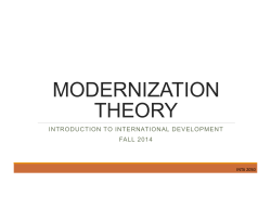 MODERNIZATION THEORY