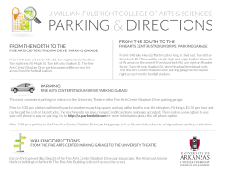 parking & directions - J. William Fulbright College of Arts and Sciences