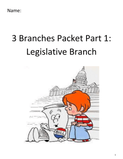 Unit 3 Legislative Branch Unit Packet