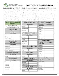 2015 tree sale - order form - Fulton County Conservation District