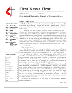 April 2015 Newsletter - First United Methodist of Mechanicsburg