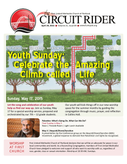 Youth Sunday: Celebrate the Amazing Climb called Life