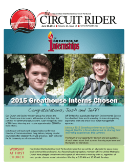 June 10, 2015 - First United Methodist Church