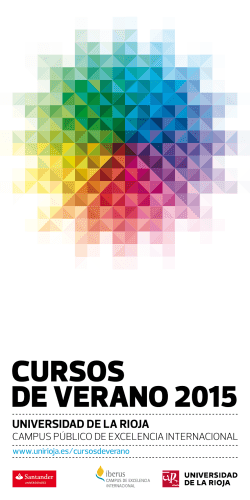 CURSOS DE VERANO 2015 - FundaciÃ³n Universidad de La Rioja