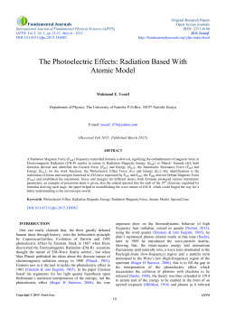 The Photoelectric Effects: Radiation Based With Atomic Model