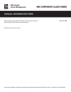 rbc corporate class funds annual information form