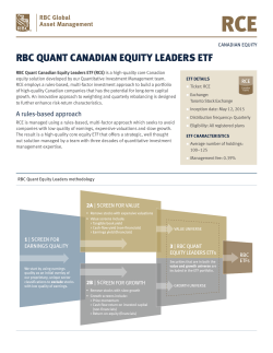 RBC Quant Canadian Equity Leaders ETF