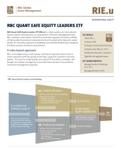 RBC Quant EAFE Equity Leaders ETF (USD)