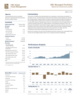 Balanced Investment Profile - RBC Global Asset Management