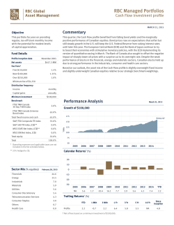 Cash Flow Investment Profile - RBC Global Asset Management