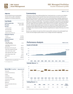 Income Investment Profile - RBC Global Asset Management