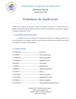 Criterios Selectivos 2015-2016 - FederaciÃ³n Uruguaya de NataciÃ³n