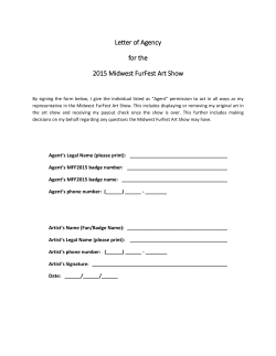Letter of Agency for the 2015 Midwest FurFest Art Show