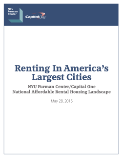 Renting In America`s Largest Cities