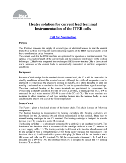 Heater solution for current lead terminal instrumentation of the ITER