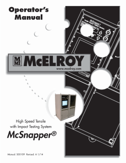 McSnapperÂ® High Speed Tensile with Impact Testing System