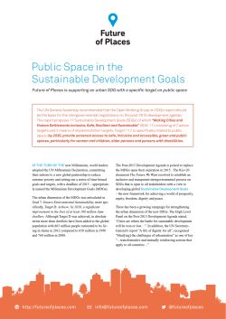 Public Space in the Sustainable Development Goals