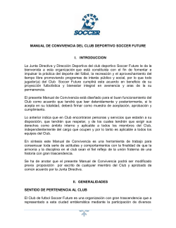 MANUAL DE CONVIVENCIA DEL CLUB DEPORTIVO SOCCER
