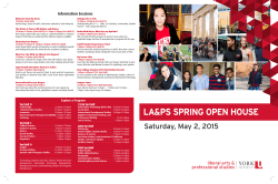 LA&PS SPRING OPEN HOUSE - Future Students