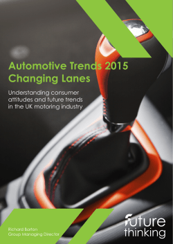 Main Title Automotive Trends 2015 Changing Lanes