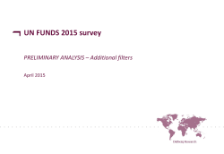 FUNDS 2013 Expert survey - Future United Nations Development