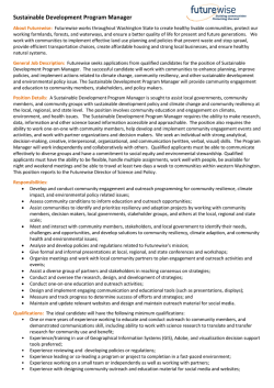 Sustainable Development Program Manager