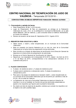 informacion becas fer - FederaciÃ³n Valencia de Judo y Disciplinas