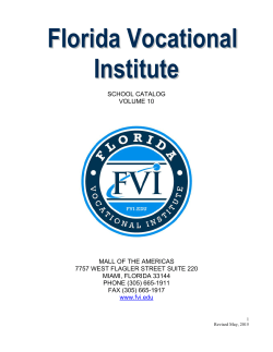 Catalog - Florida Vocational Institute