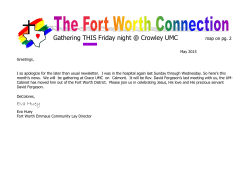 Current Newsletter - Fort Worth Emmaus Community