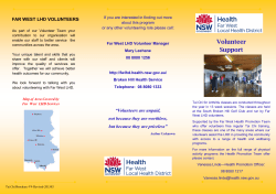 Volunteer Tai Chi Brochure - Far West Local Health District