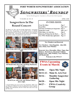 Songwriters` Roundup - Fort Worth Songwriters Association