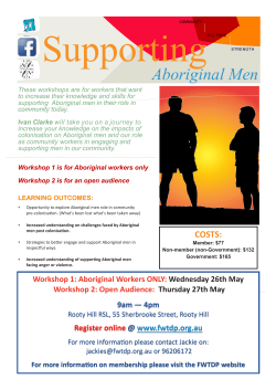 Supporting Aboriginal Men