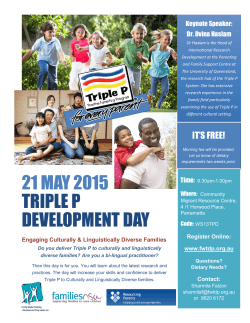 21 MAY 2015 TRIPLE P DEVELOPMENT DAY