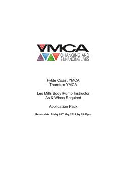 Fylde Coast YMCA Thornton YMCA Les Mills Body Pump Instructor