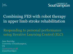 Combining FES with robot therapy in upper limb stroke rehabilitation