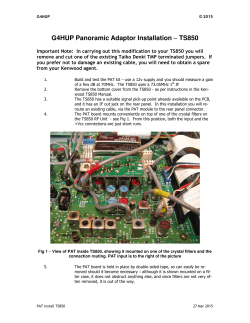 G4HUP Panoramic Adaptor Installation â TS850