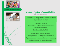 11th Annual Conference Brochure - Green Apple Accreditation of
