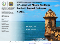 Conference Flyer - Gulf Atlantic Anesthesia Residents