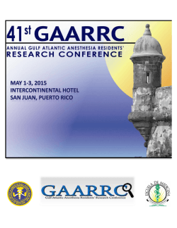 detailed program schedule - Gulf Atlantic Anesthesia Residents
