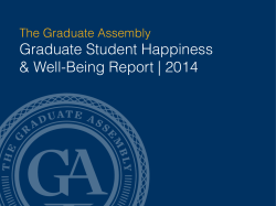 Graduate Student Happiness & Well