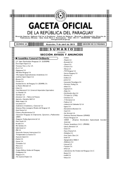 GACETA OFICIAL