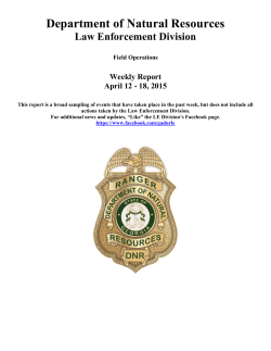 April 18 - Georgia DNR Law Enforcement Division