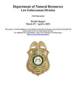 March 29 - April 4 - Georgia DNR Law Enforcement Division
