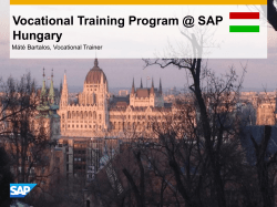 Vocational Training program for