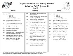 May 8-10 - Yogi Bear`s Jellystone Park